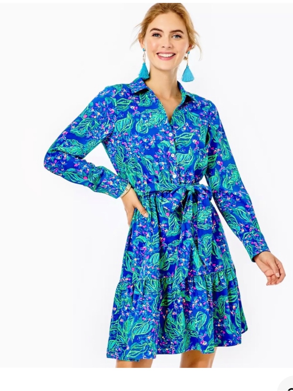 Lilly Pulitzer Eilenne Shirtdress Botanical Print Size 4 57318
